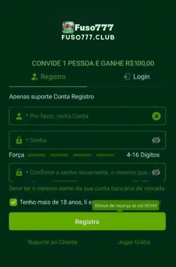 fuso777 registro e login